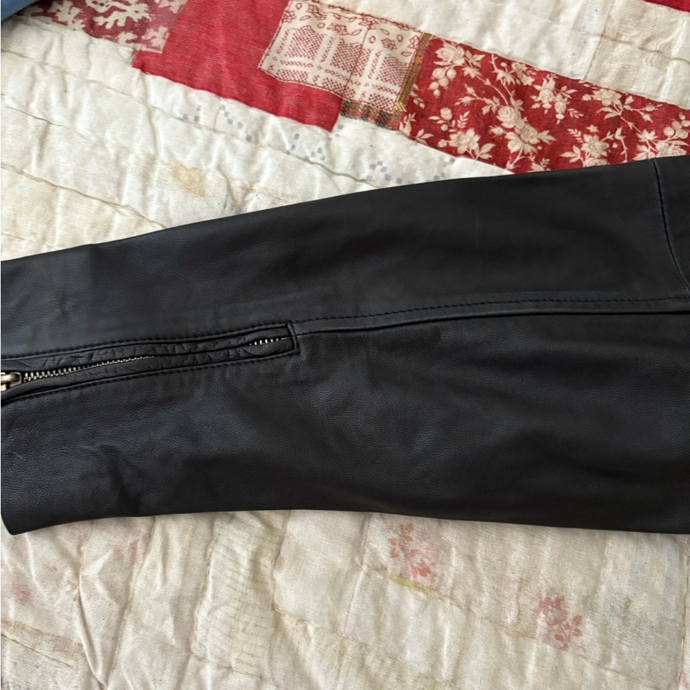 Michael Kors Brand Black Leather Moto Jacket - Picture 4 of 4